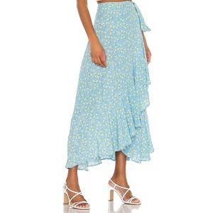 Faithful the brand blue wrap skirt